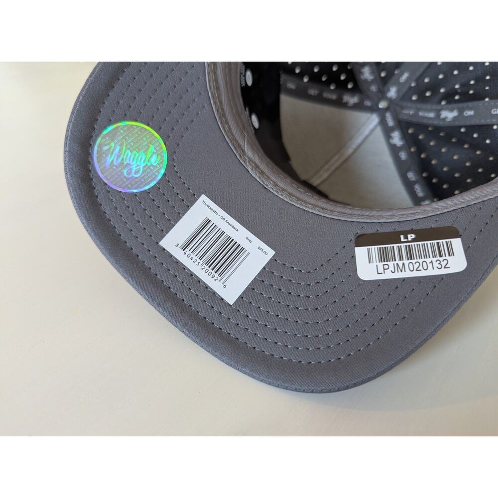 Waggle Golf Gray Triceraputts Dinosaur Triceratops Logo OG Snap Back Hat Cap - Picture 8 of 10